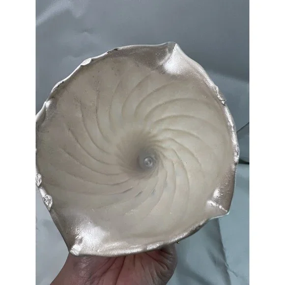 Glass Angel Christmas Ornament Pearl White And Gold trim 9”+Little Angle - Picture 5 of 9